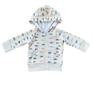 Boys Hooded Jacket - Retro Banners, Baby