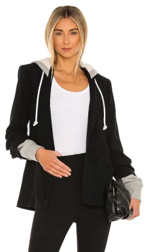 Cinq a Sept Hooded Khloe Jacket in Black