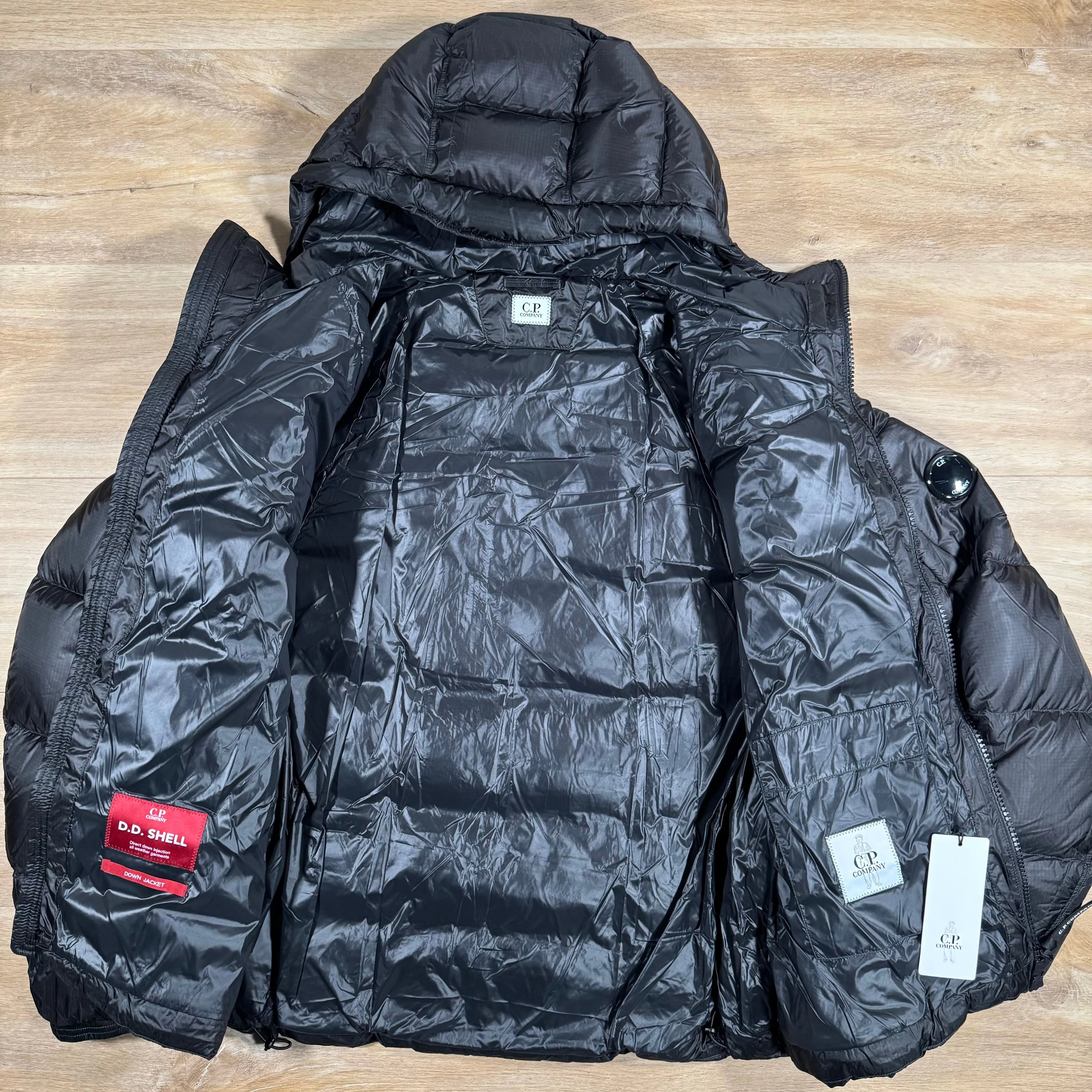 C.P. Company D.D. Shell Down Lens Jacket in Black