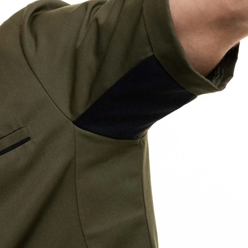 DUNES Olive/Black Short Sleeve Kitchen Coat - ROBUR