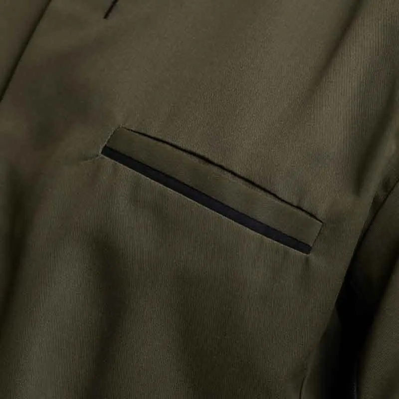 DUNES Olive/Black Short Sleeve Kitchen Coat - ROBUR
