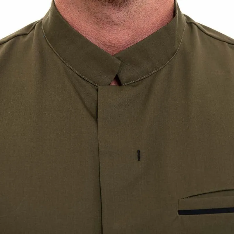 DUNES Olive/Black Short Sleeve Kitchen Coat - ROBUR