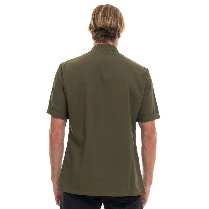 DUNES Olive/Black Short Sleeve Kitchen Coat - ROBUR