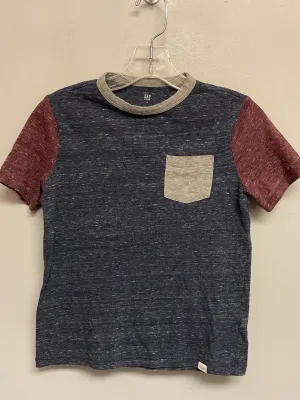Gap Size 6 Blue & Maroon Cotton & Polyester Boys Color Blocked T-Shirts