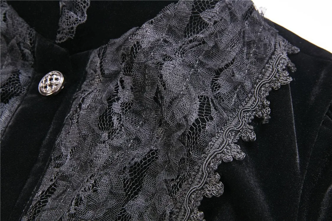 Gothic elegant lacey velvet blouse-shape jacket JW173