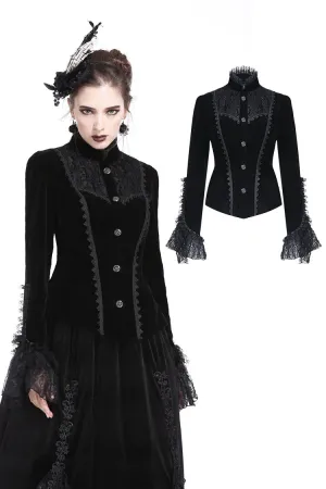 Gothic elegant lacey velvet blouse-shape jacket JW173
