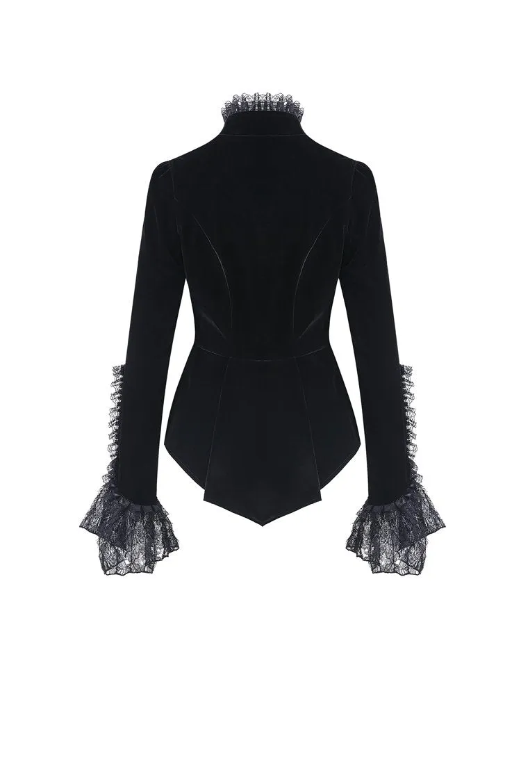 Gothic elegant lacey velvet blouse-shape jacket JW173