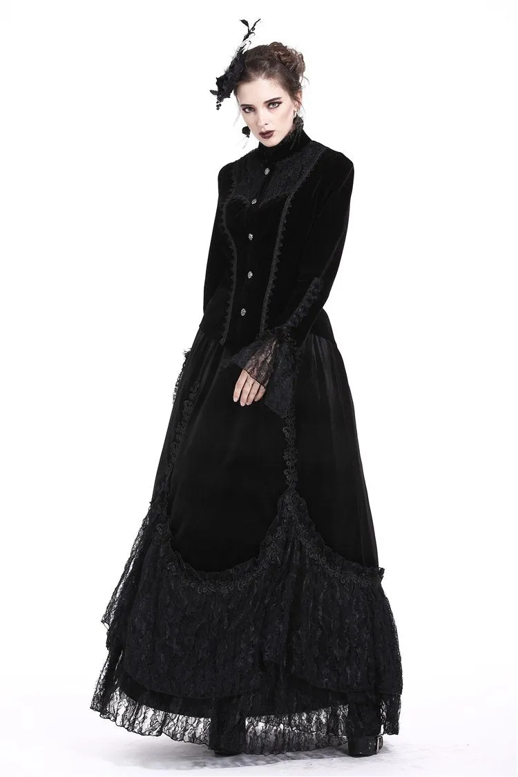 Gothic elegant lacey velvet blouse-shape jacket JW173