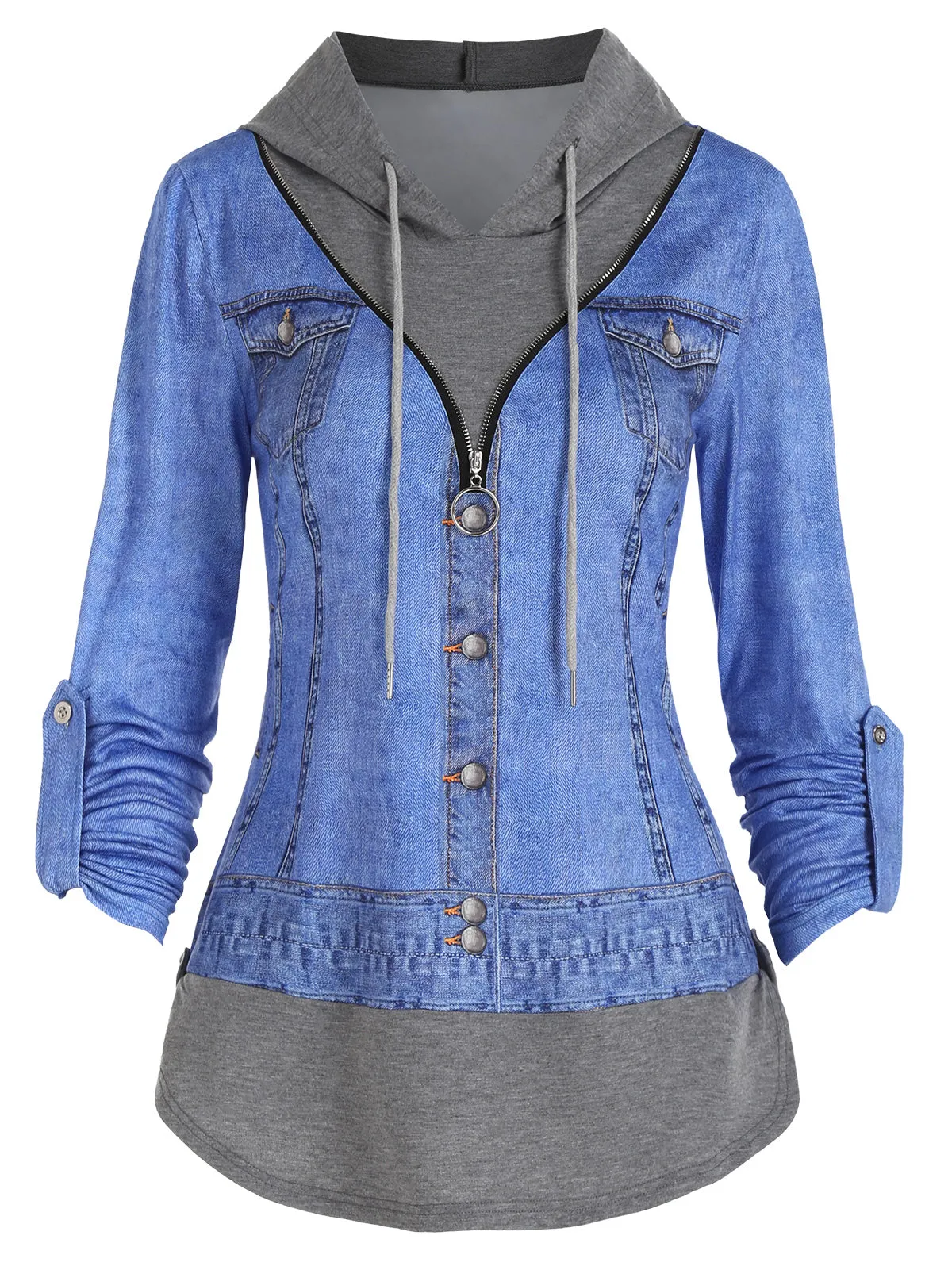 Hooded Denim Jacket