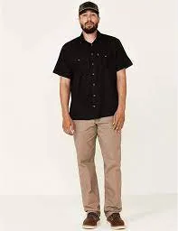 HOOEY MEN'S SOLID HABITAT SOL SHORT SLEEVE SNAP WESTERN SHIRT