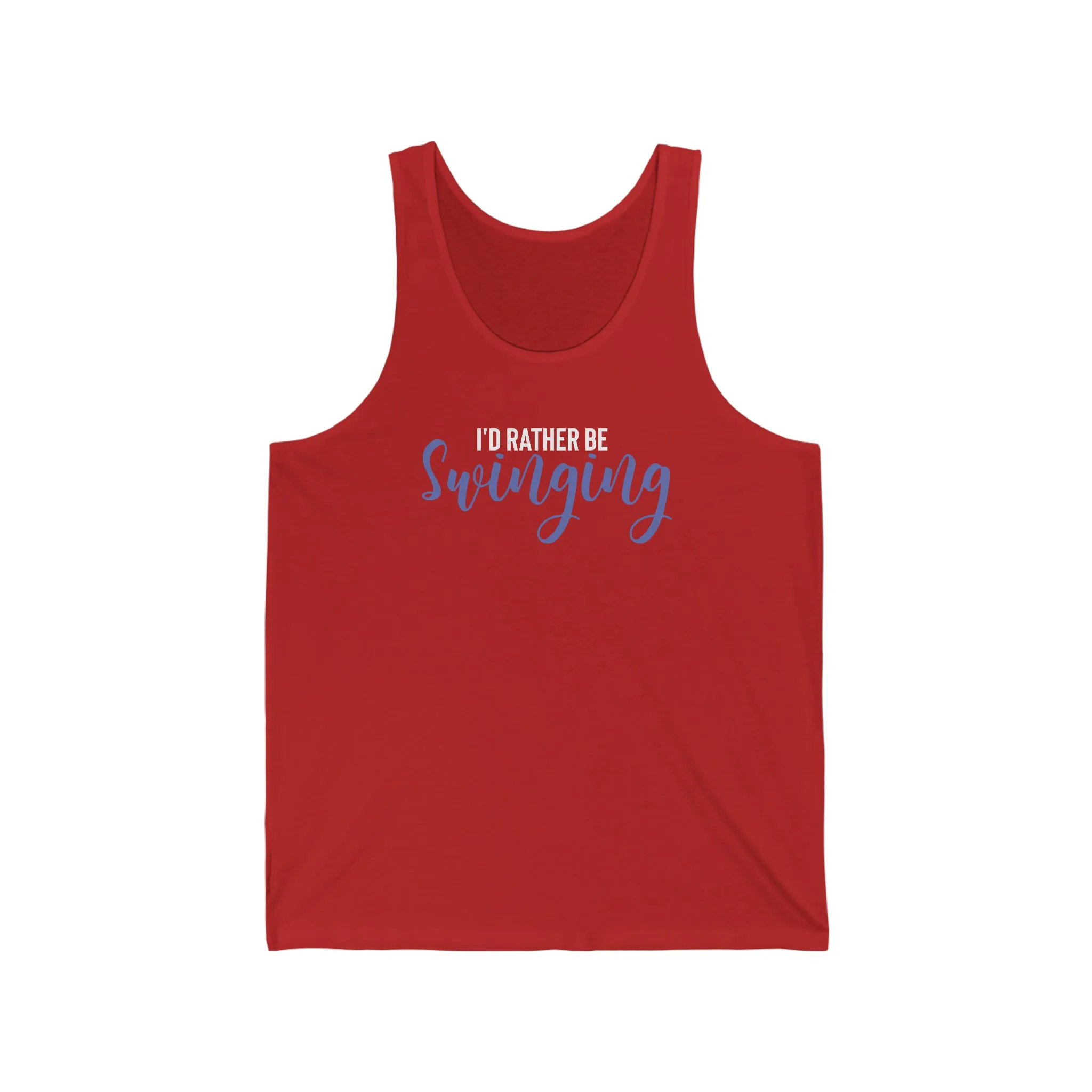 I'D Rather Be Swinging Unisex Jersey Tank