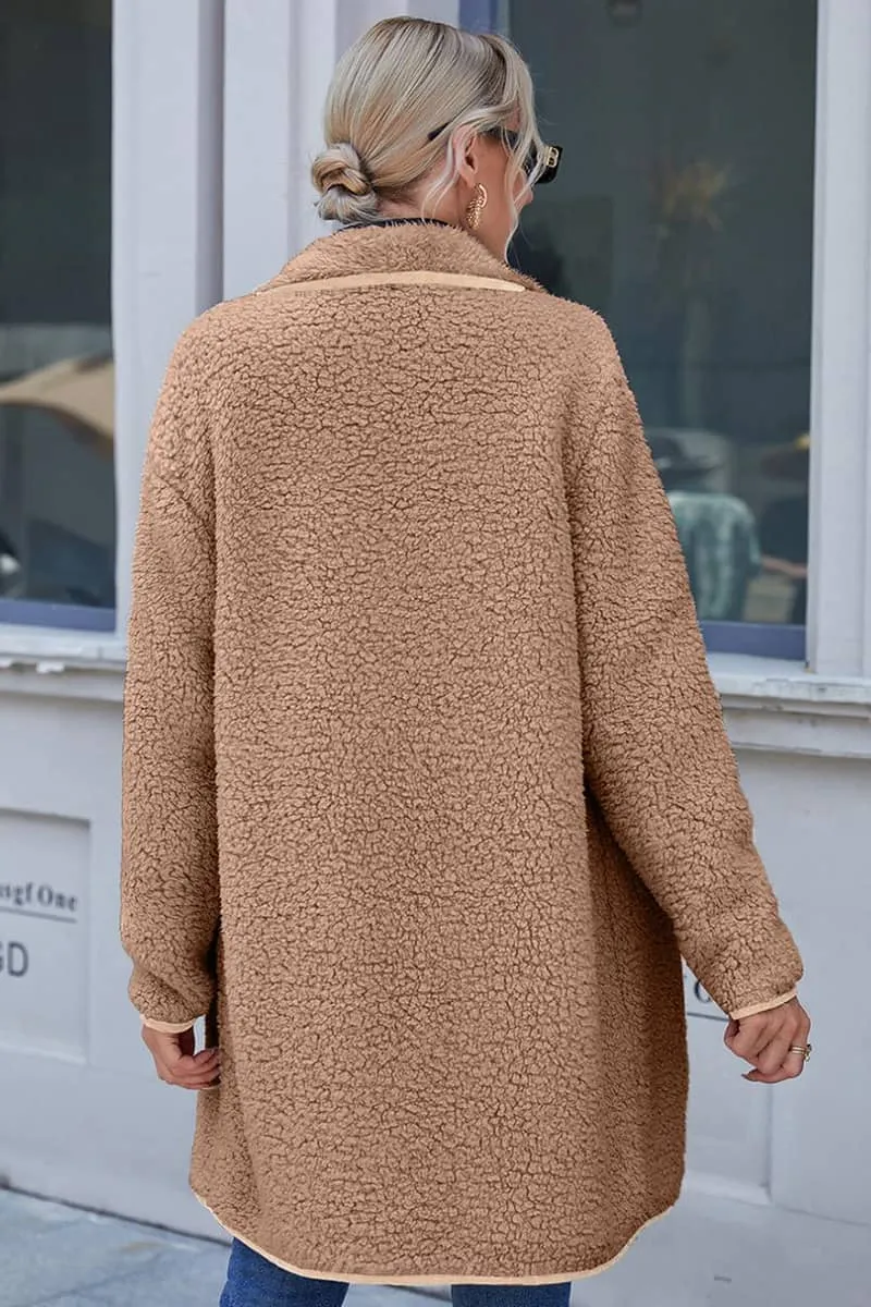 Loose casual big lapel windbreaker double-sided plush coat