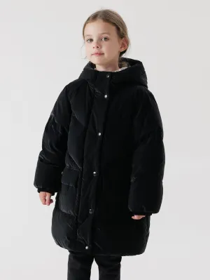 MARC & JANIE Girls Ultralight Hooded Down Mid-Length Coat 221259