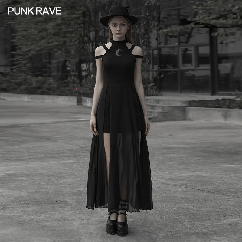 OPQ-586LQF Embroidered mid-length dress