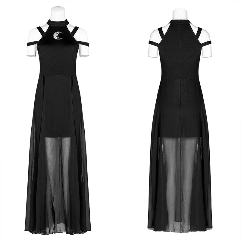 OPQ-586LQF Embroidered mid-length dress