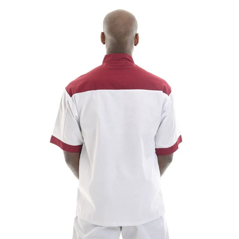 Red Master Short Sleeve or Long Sleeve Chef Coat - MANELLI