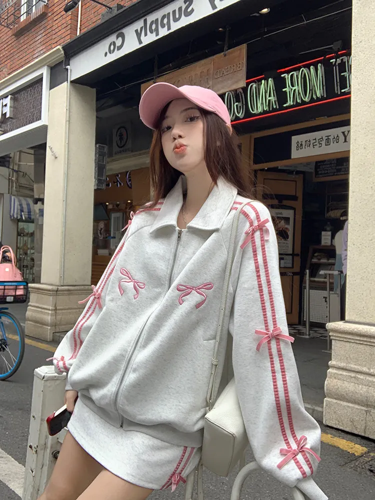Ribbon Arm Skirt Casual   Jacket Tight