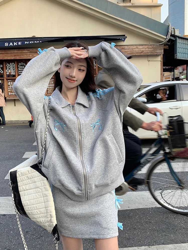 Ribbon Arm Skirt Casual   Jacket Tight