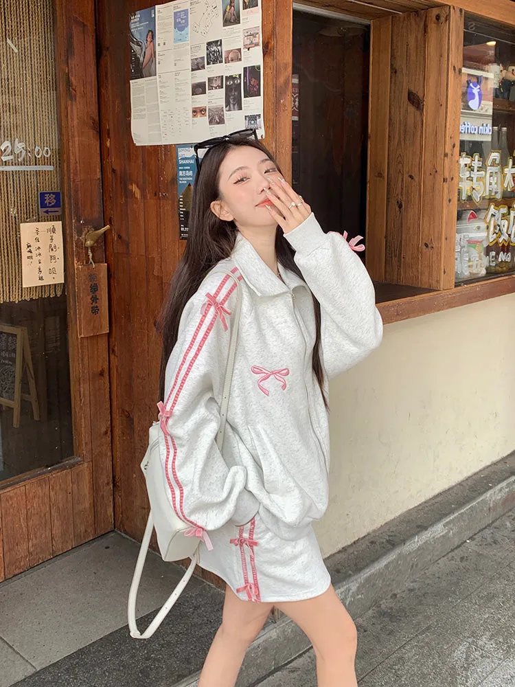 Ribbon Arm Skirt Casual   Jacket Tight