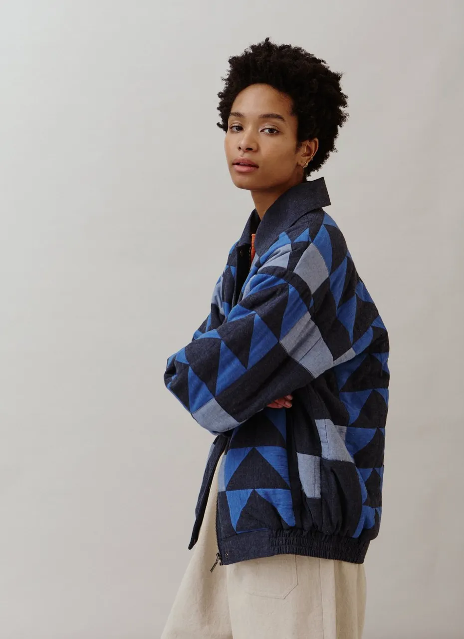 Sideline | Nelly Jacket | Patchwork Indigo