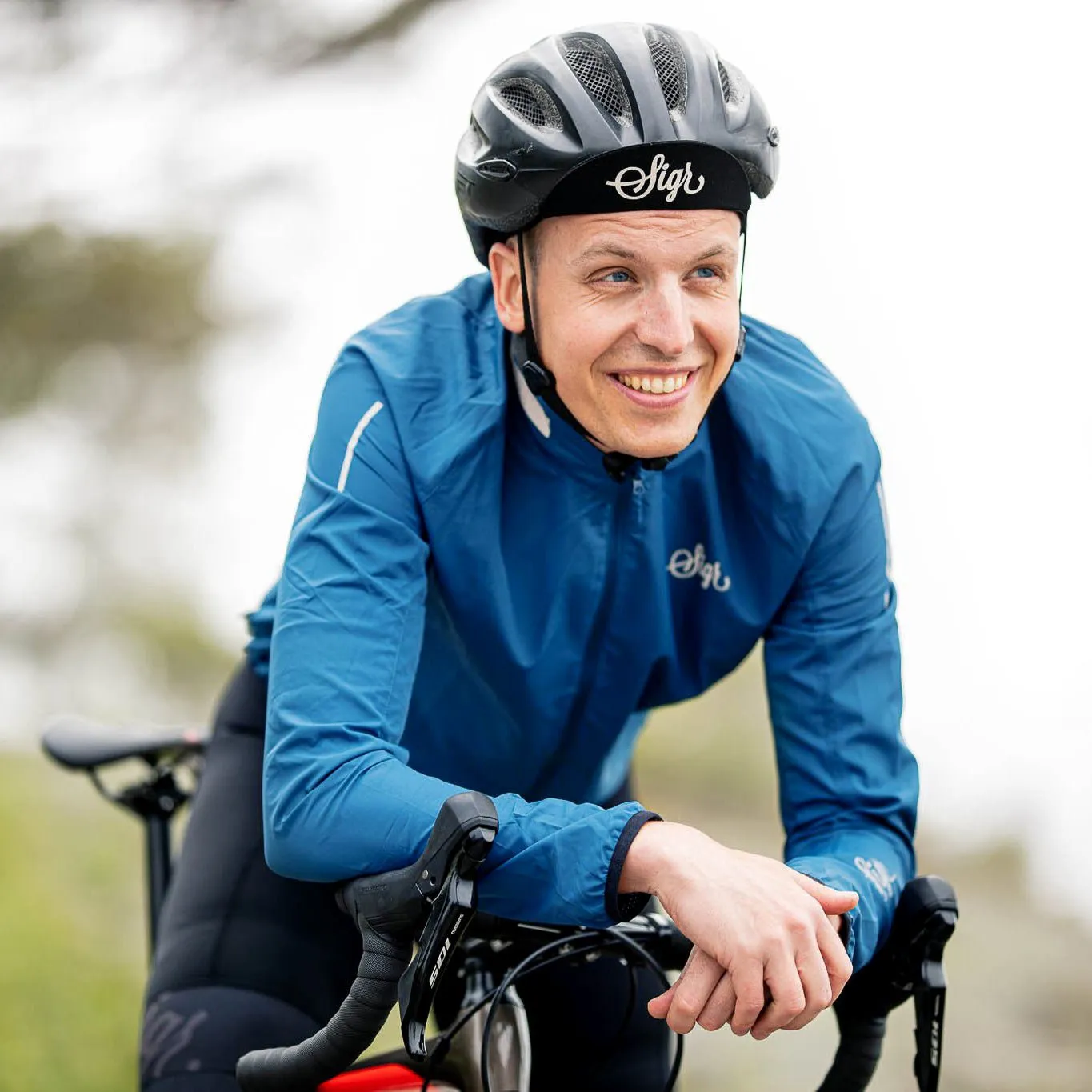 Treriksröset Blue Men's Cycling Wind/Pack Jacket