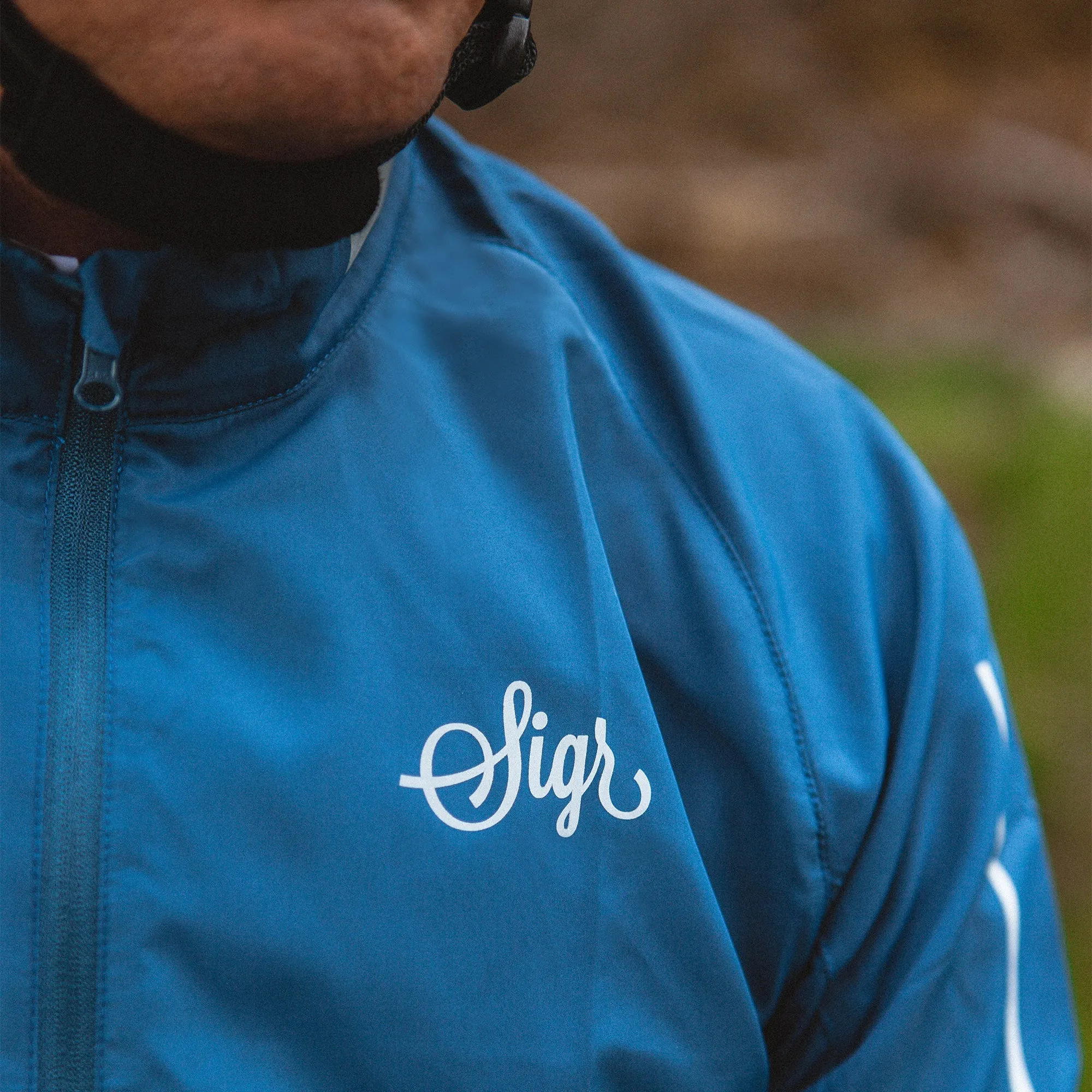 Treriksröset Blue Men's Cycling Wind/Pack Jacket