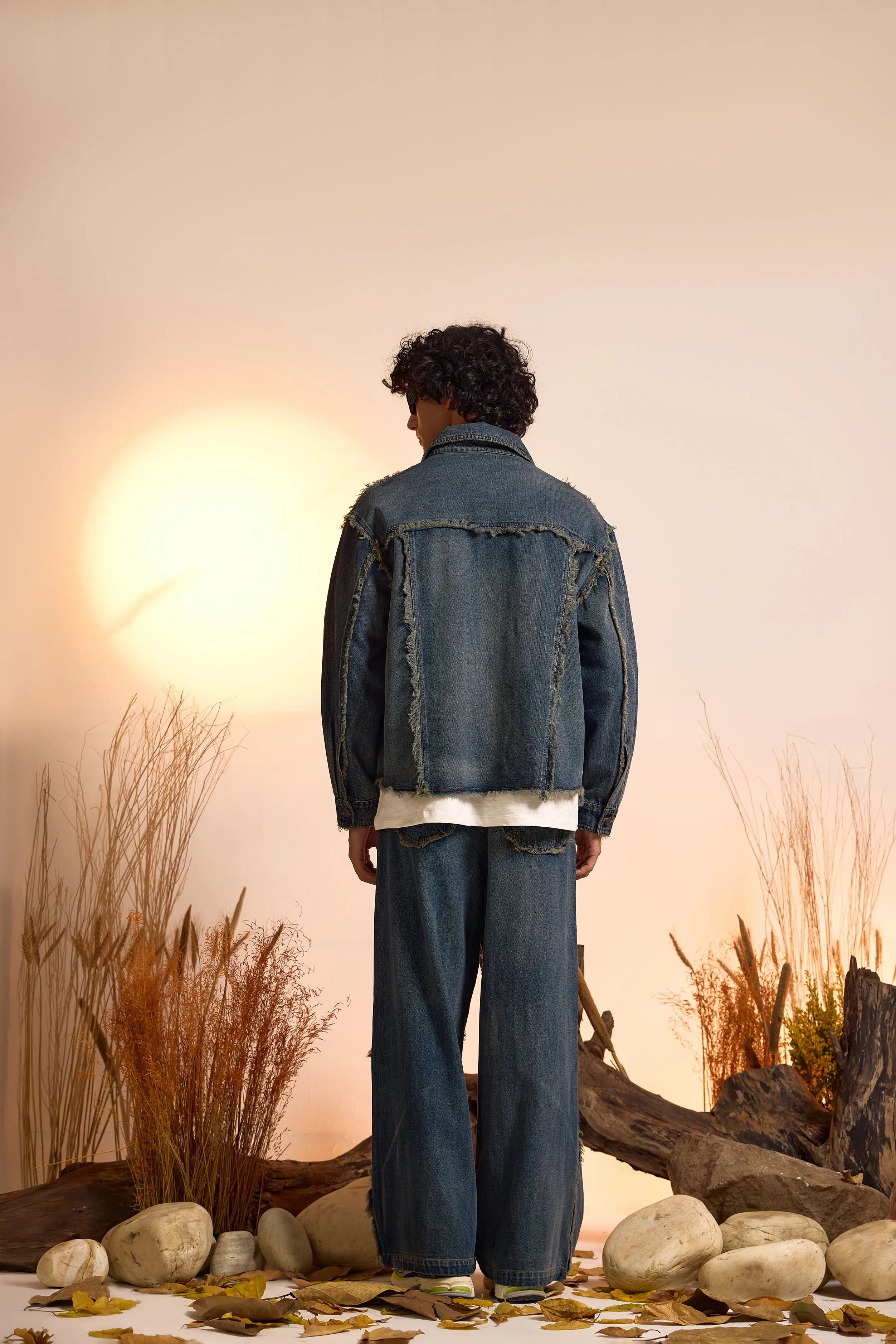 Vintage Wash Distressed Jacket-Men
